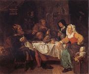 Gabriel Metsu The King Drinks oil painting on canvas